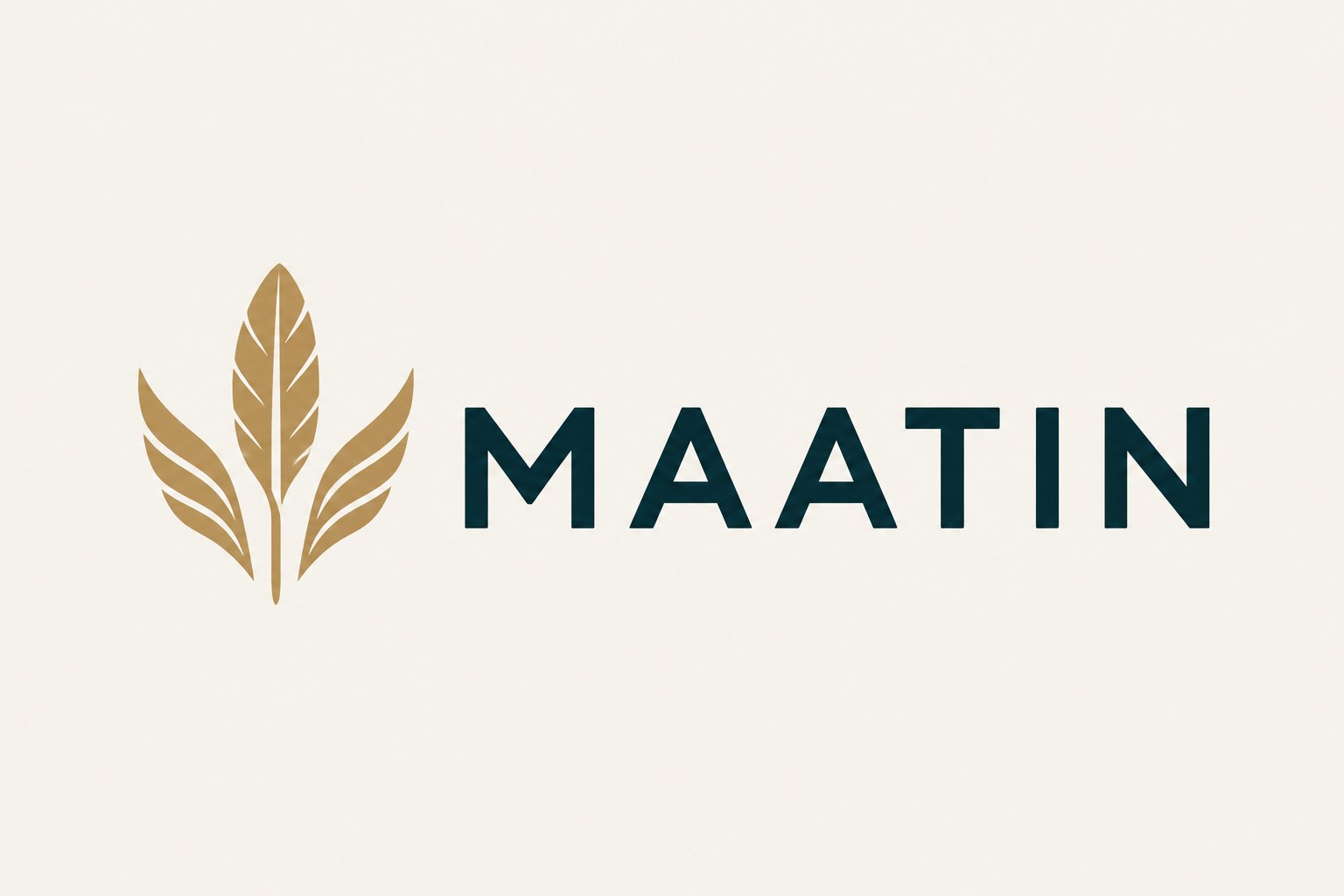 MAATIN wordmark and Ma’at feather emblem
